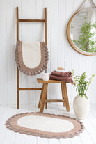 Irya-Bianca 2’li Takım Banyo Paspası %100 Pamuk 40x60 + 60x90 Acı Kahve-Banyo Paspası-1-Milagron.com