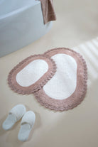 Irya-Bianca 2’li Takım Banyo Paspası %100 Pamuk 40x60 + 60x90 Acı Kahve-Banyo Paspası-5-Milagron.com