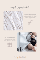 İRYA-Birdie Organik Pamuk Müslin 2 Katlı Puset Örtüsü Beyaz 85X85-Müslin Örtü-4-Milagron.com
