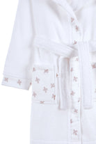 Irya-Birdie Organik Pamuk Müslin Detaylı çocuk Bornoz Beyaz-Çocuk Bornozu-8-Milagron.com