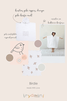 İRYA-Birdie Organik Pamuk Müslin Detaylı Çocuk Panço Beyaz-Panço-4-Milagron.com