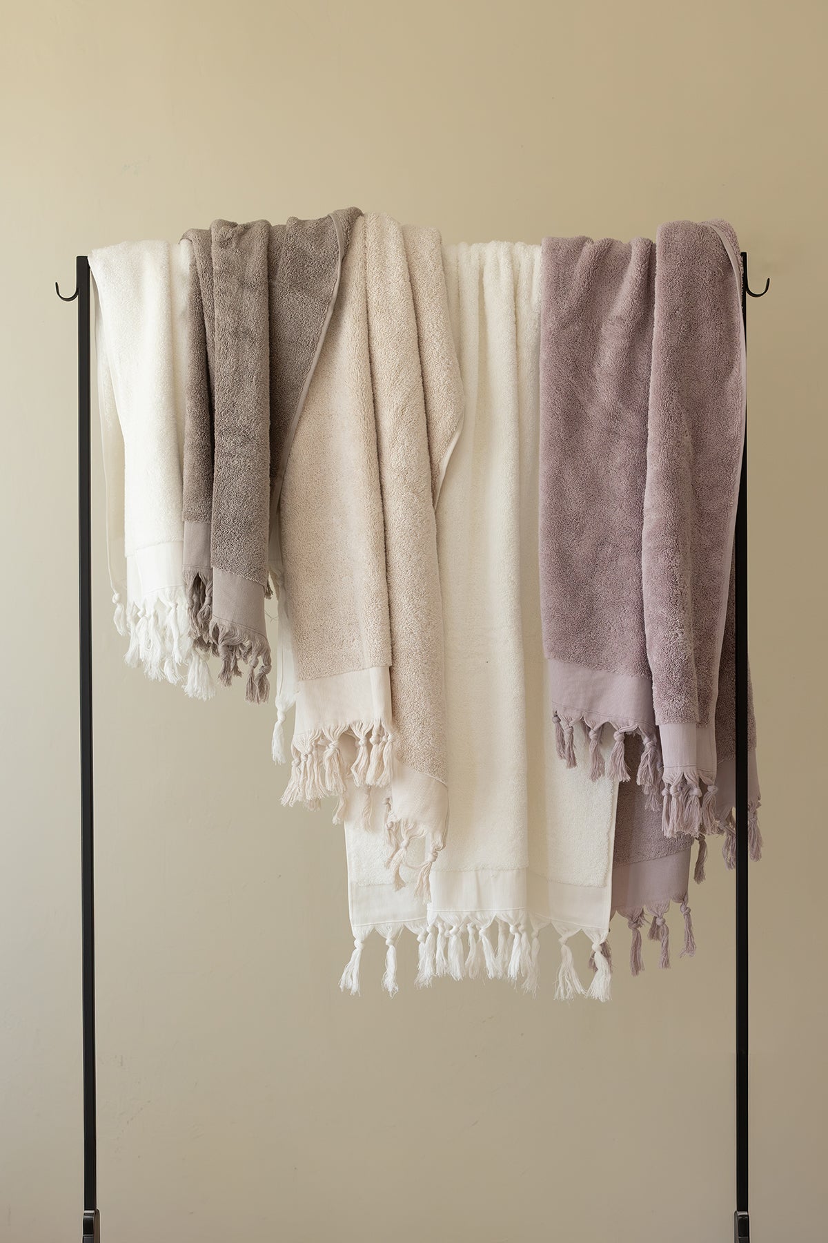 İRYA-Bodrum Banyo Havlusu Seti, Ekru - 2'li, 80x150 Cm-Havlu & Havlu Setleri-4-Milagron.com