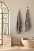 İRYA-Bodrum Banyo Havlusu Seti, Koyu Gri - 2'li, 80x150 Cm-Havlu & Havlu Setleri-1-Milagron.com