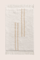 İRYA-Bound Tekli Banyo Paspası %100 Pamuk 50X80 Cm Beyaz-Paspas-6-Milagron.com
