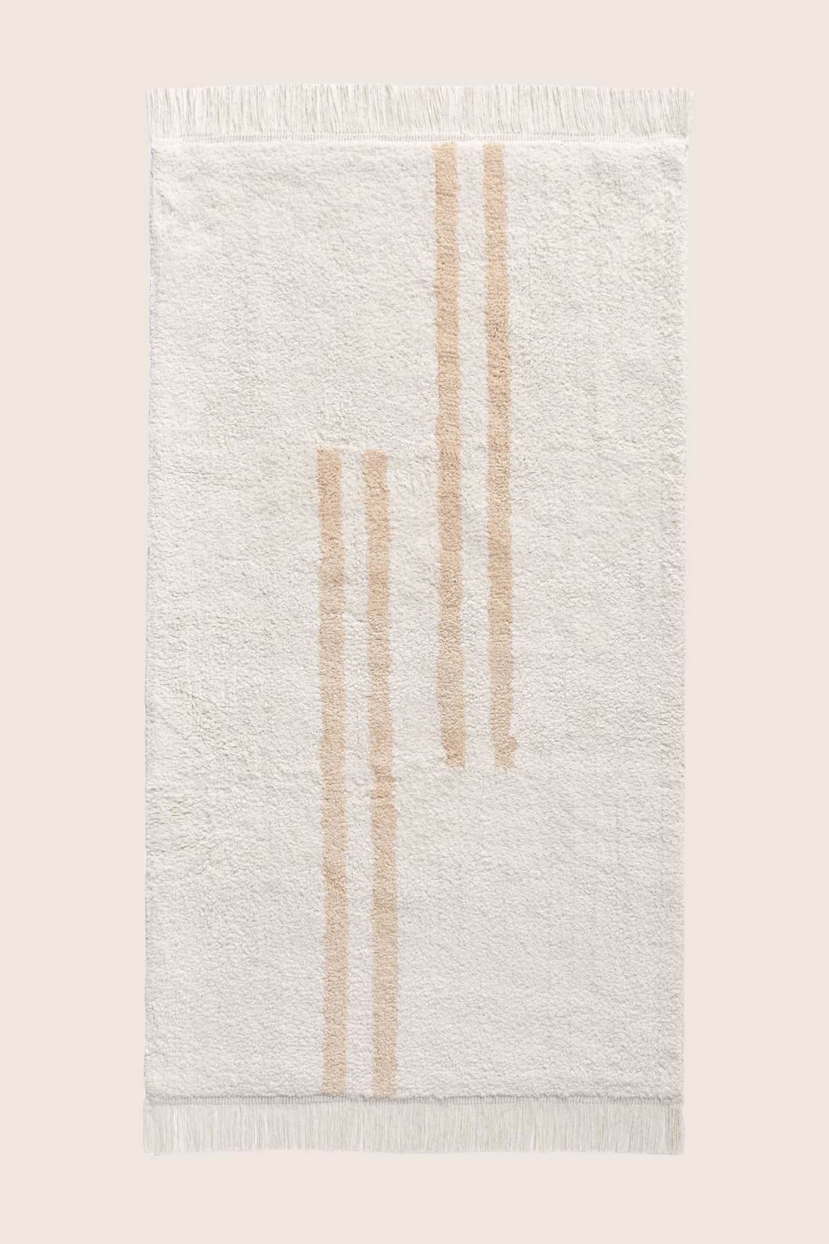 İRYA-Bound Tekli Banyo Paspası %100 Pamuk 70X120 Cm Beyaz-Paspas-7-Milagron.com