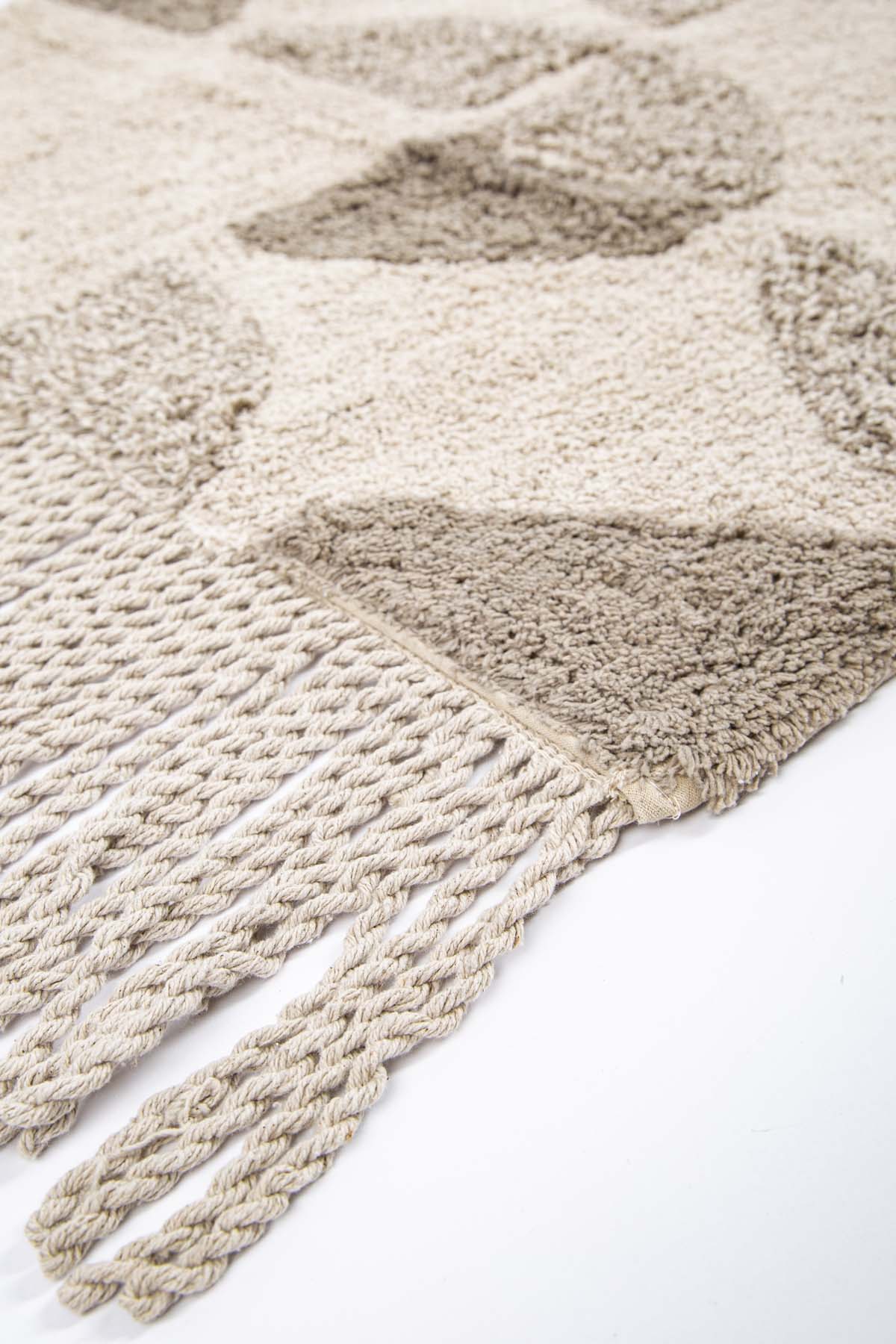 Irya-Brook Tekli Banyo Paspası %100 Pamuk 70x110 Bej-Banyo Paspası-5-Milagron.com