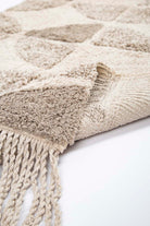 Irya-Brook Tekli Banyo Paspası %100 Pamuk 70x110 Bej-Banyo Paspası-6-Milagron.com