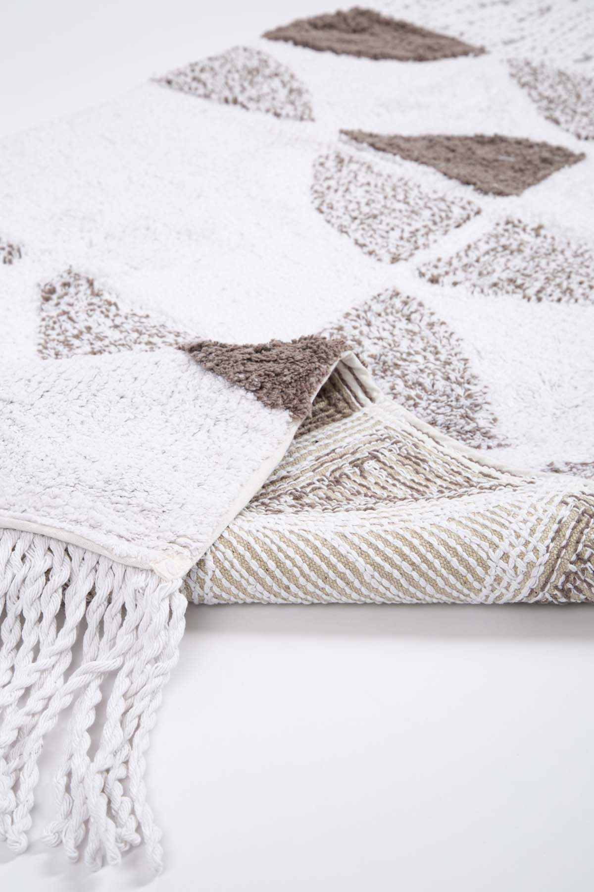 Irya-Brook Tekli Banyo Paspası %100 Pamuk 70x110 Ekru-Banyo Paspası-7-Milagron.com