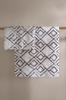 İRYA-Cava 2’Li Takım Banyo Paspası %100 Pamuk 40X60 + 60X90 Kahverengi-Paspas-2-Milagron.com