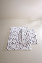 İRYA-Cava 2’Li Takım Banyo Paspası %100 Pamuk 40X60 + 60X90 Kahverengi-Paspas-4-Milagron.com