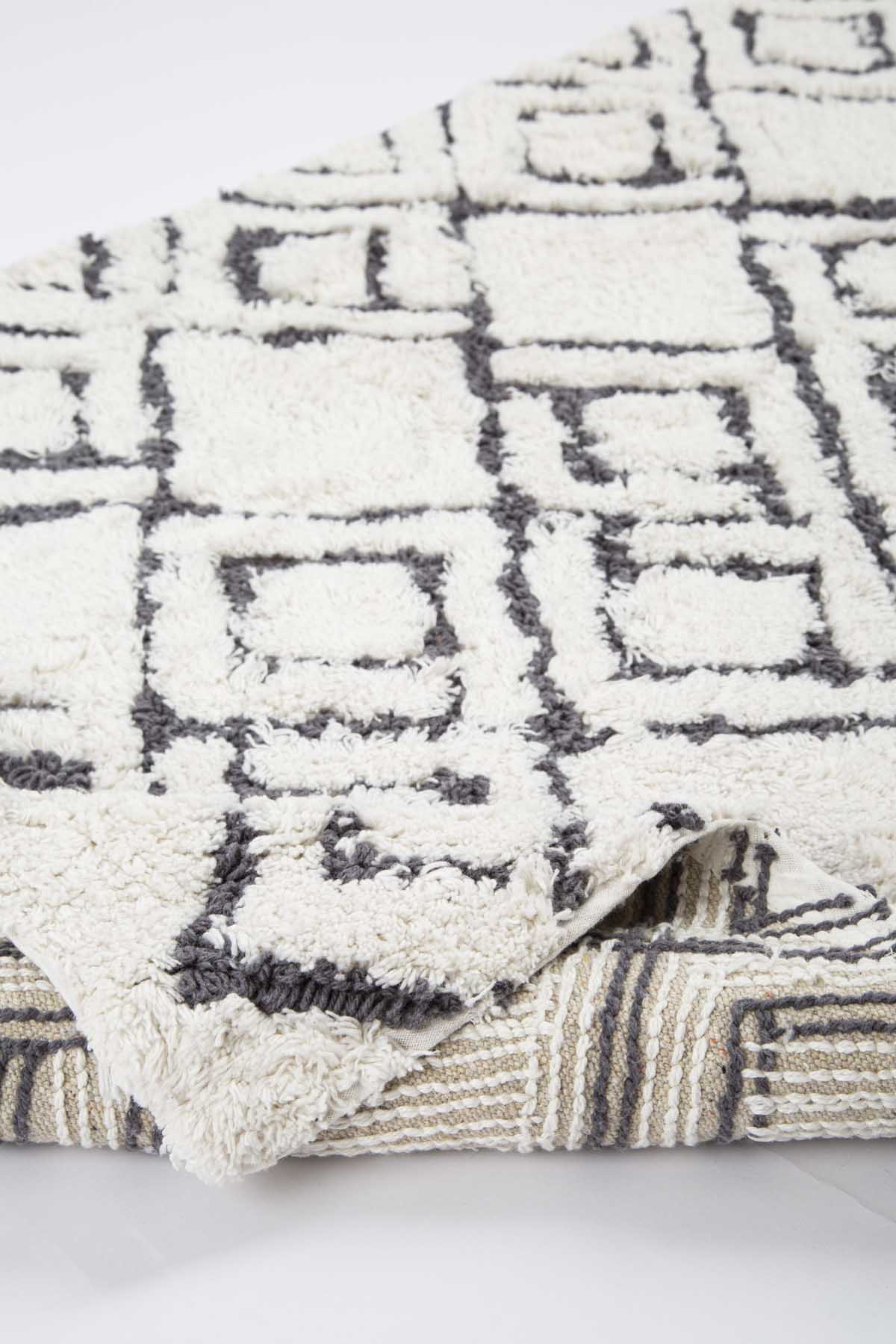 Irya-Cava 2’li Takım Banyo Paspası %100 Pamuk 40x60 + 60x90 Gri-Banyo Paspası-7-Milagron.com