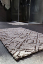 Irya-Cava 2’li Takım Banyo Paspası %100 Pamuk 40x60 + 60x90 Kahverengi-Banyo Paspası-5-Milagron.com