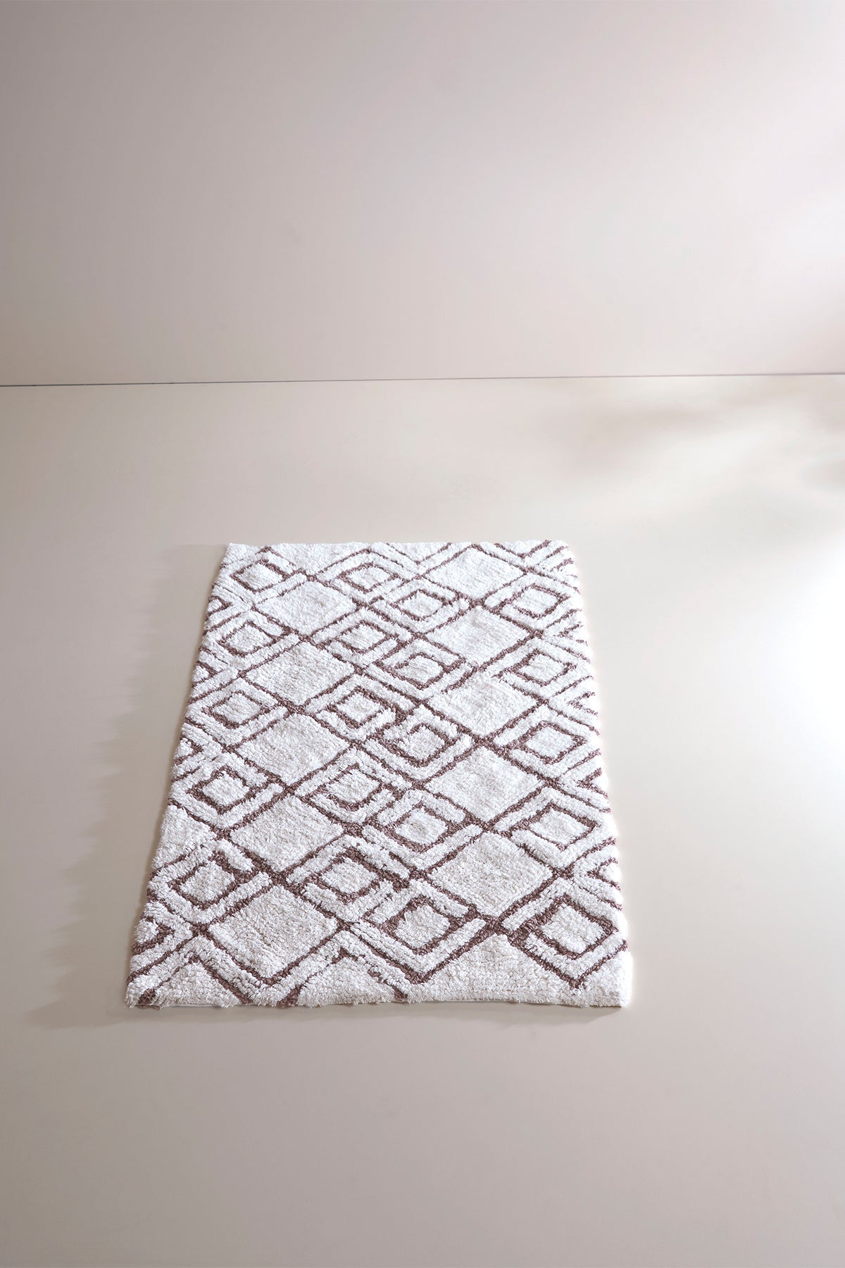 Irya-Cava Tekli Banyo Paspası %100 Pamuk 70x110 Kahverengi-Banyo Paspası-3-Milagron.com