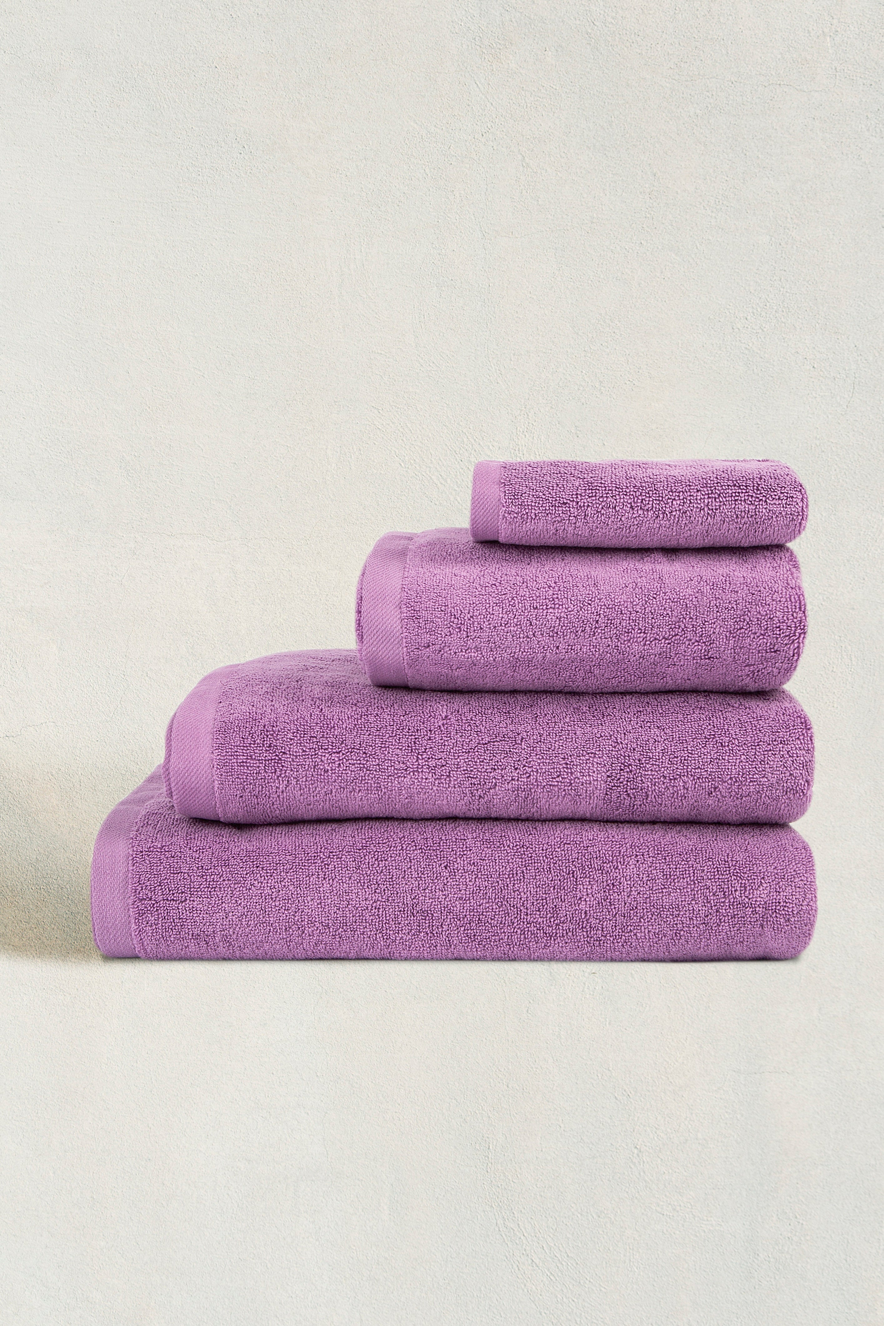 İRYA-Colet Banyo Havlusu 90X150 Cm Lila-Havlu & Havlu Setleri-5-Milagron.com