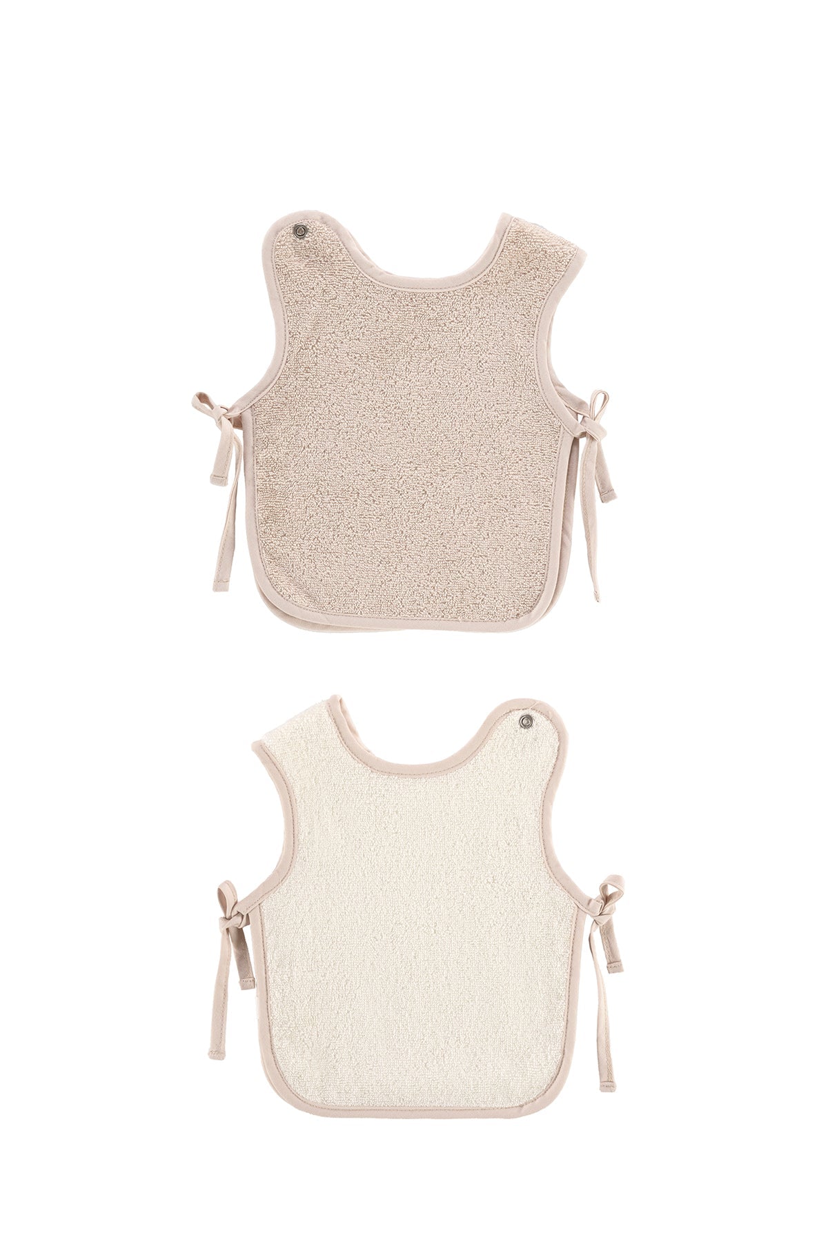 İRYA-Colors Of Joy 2'Li Organik Pamuk Müslin Bebek Önlük Seti Bej-Önlük-6-Milagron.com