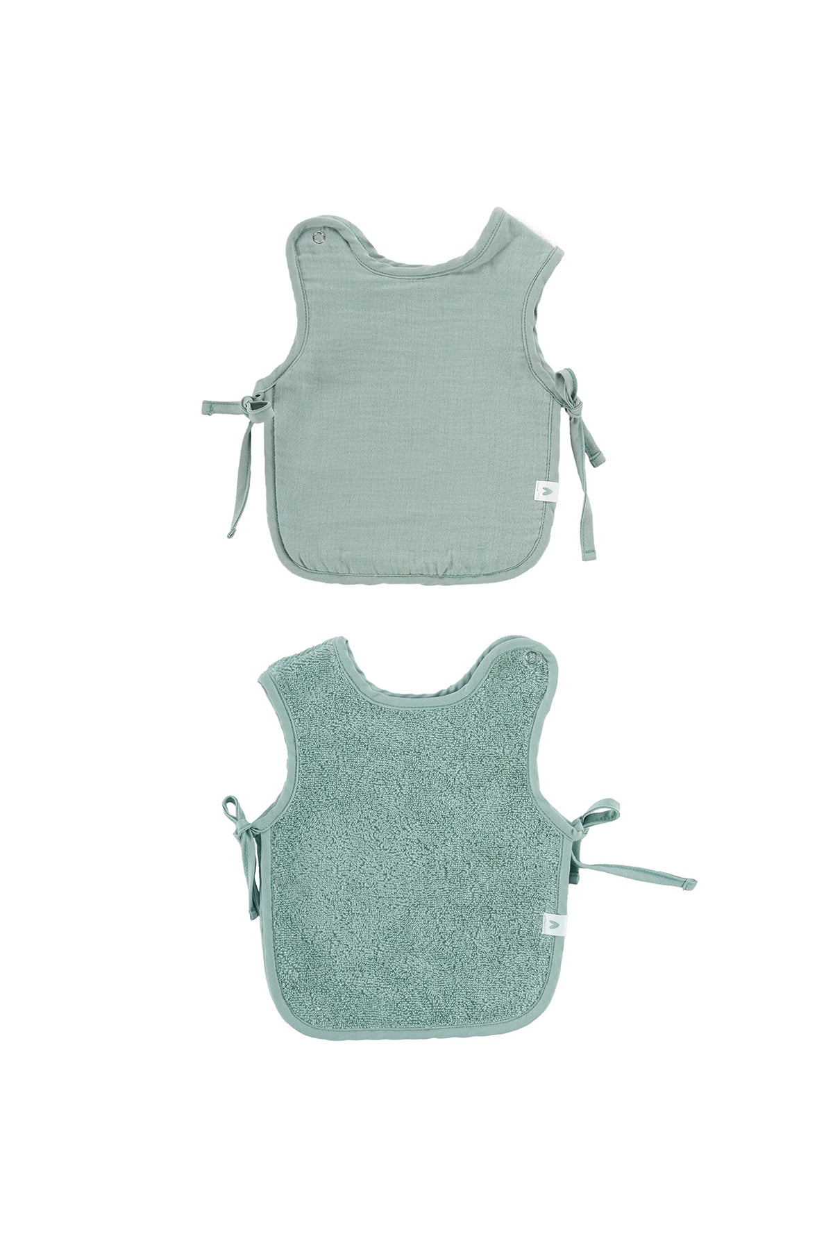 İRYA-Colors Of Joy 2'Li Organik Pamuk Müslin Bebek Önlük Seti Mint-Önlük-2-Milagron.com