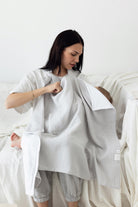 Irya-Colors Of Joy Organik Pamuk Müslin 4 Katlı Emzirme örtüsü Gri-Bebek Önlüğü-4-Milagron.com