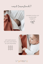Irya-Colors Of Joy Organik Pamuk Müslin 4 Katlı Emzirme örtüsü Kiremit-Bebek Önlüğü-4-Milagron.com