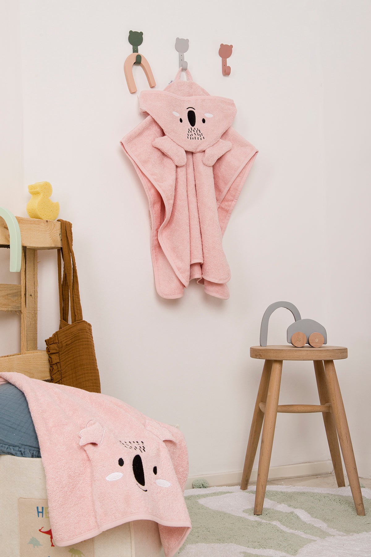 İRYA-Cutie Çift Taraflı Çocuk Panço Pembe-Panço-6-Milagron.com