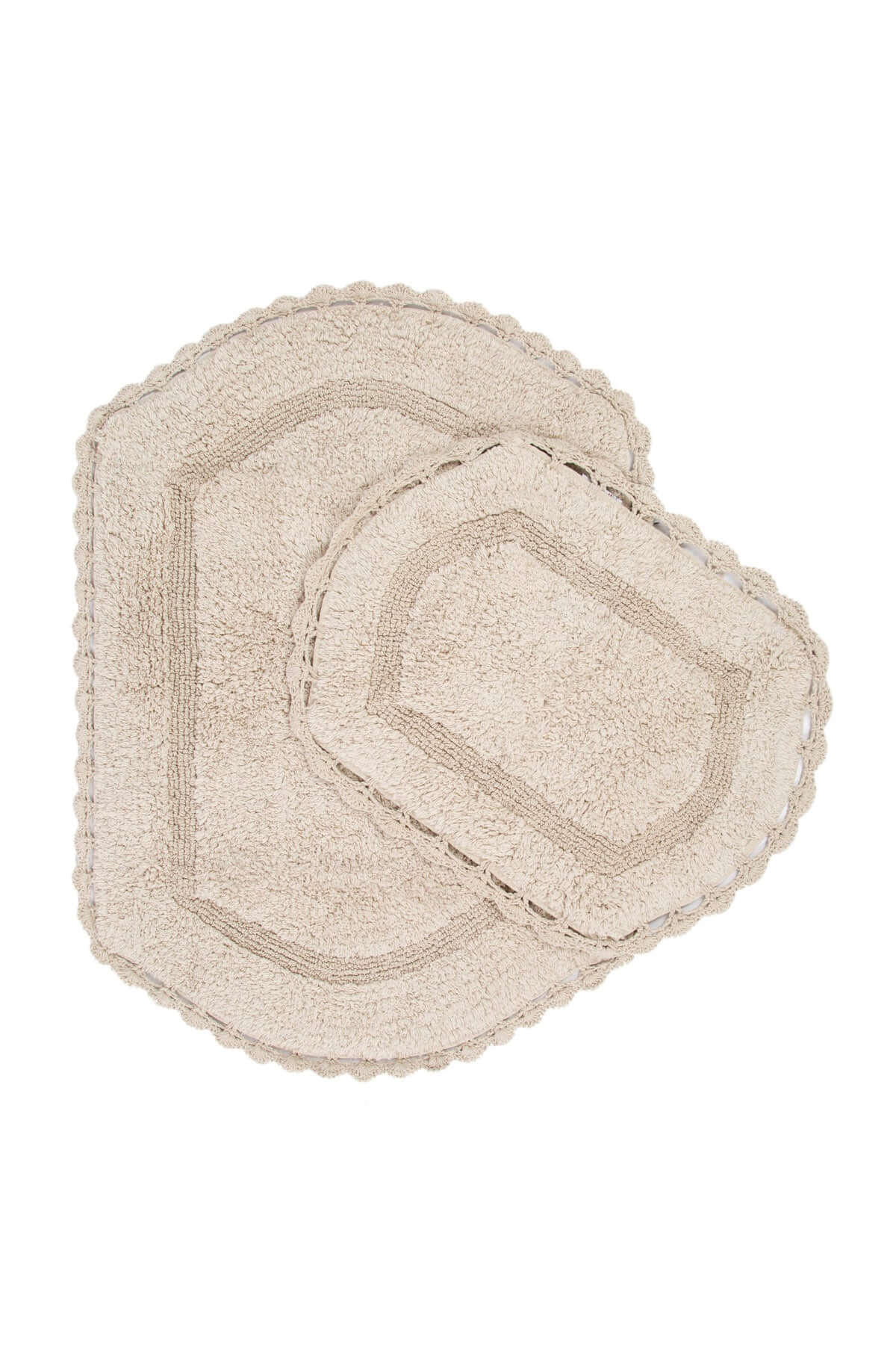İRYA-Dale 2’Li Takım Banyo Paspası %100 Pamuk 40X60 + 60X90 Bej-Paspas-5-Milagron.com