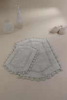 Irya-Dale 2’li Takım Banyo Paspası %100 Pamuk 40x60 + 60x90 Gri-Banyo Paspası-1-Milagron.com