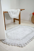 Irya-Dale 2’li Takım Banyo Paspası %100 Pamuk 40x60 + 60x90 Gri-Banyo Paspası-3-Milagron.com