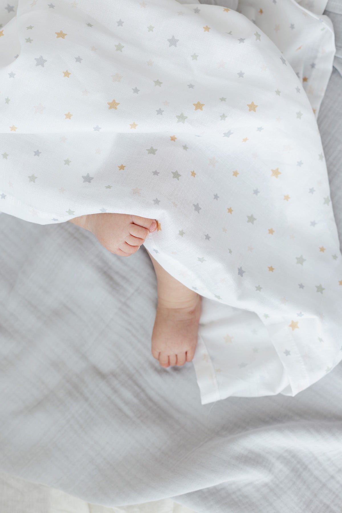 İRYA-Dreamer Organik Pamuk 2 Katlı Müslin Örtü Beyaz 100X100-Müslin Örtü-3-Milagron.com