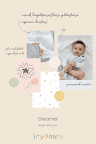 İRYA-Dreamer Organik Pamuk 2 Katlı Müslin Örtü Beyaz 100X100-Müslin Örtü-6-Milagron.com