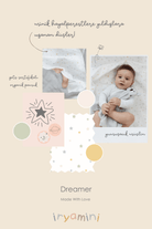 Irya-Dreamer Organik Pamuk 2 Katlı Müslin örtü Beyaz 100x100-Bebek Battaniyesi-6-Milagron.com