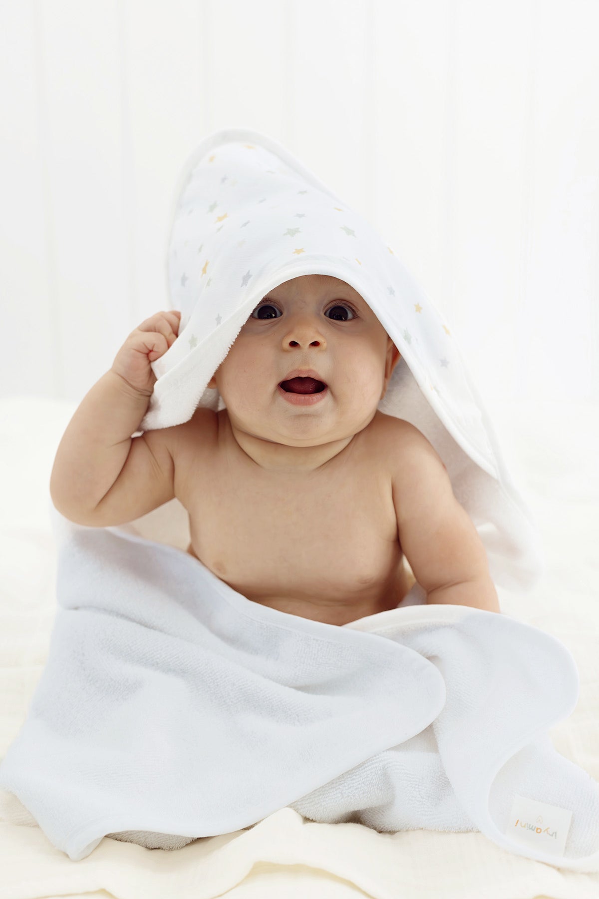 Irya-Dreamer Organik Pamuk Müslin Bebek Kundak Beyaz 75x75-Kundak-3-Milagron.com