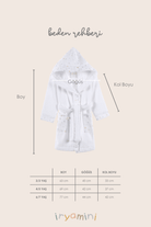 Irya-Dreamer Organik Pamuk Müslin Detaylı çocuk Bornoz Beyaz-Çocuk Bornozu-5-Milagron.com