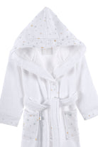 Irya-Dreamer Organik Pamuk Müslin Detaylı çocuk Bornoz Beyaz-Çocuk Bornozu-6-Milagron.com