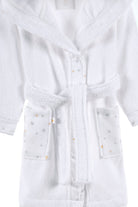 Irya-Dreamer Organik Pamuk Müslin Detaylı çocuk Bornoz Beyaz-Çocuk Bornozu-7-Milagron.com