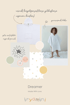 İRYA-Dreamer Organik Pamuk Müslin Detaylı Çocuk Panço Beyaz-Panço-3-Milagron.com