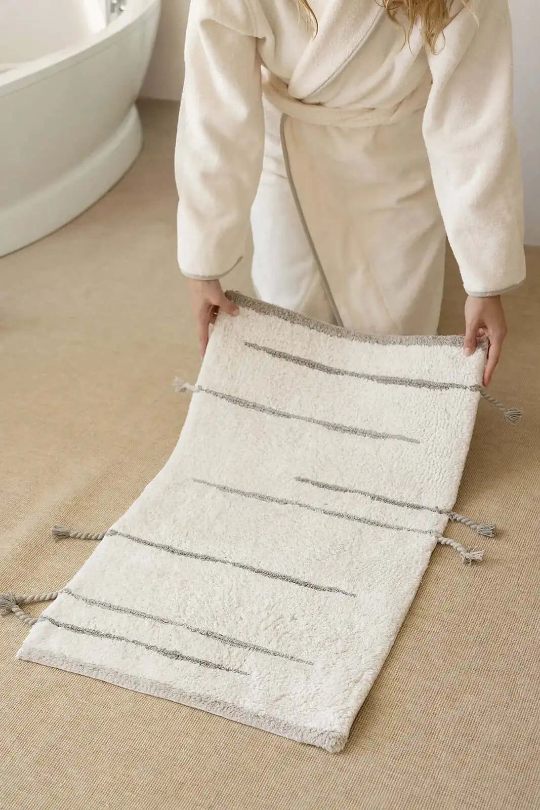 İRYA-Earth Tekli Banyo Paspası %100 Pamuk 50X80 Cm Yeşil-Paspas-1-Milagron.com