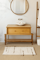 İRYA-Earth Tekli Banyo Paspası %100 Pamuk 60X100 Cm Kahverengi-Paspas-1-Milagron.com