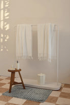 Ege %100 Pamuk 2'Li Banyo Havlu Seti 80X150 Cm Bright Ecru