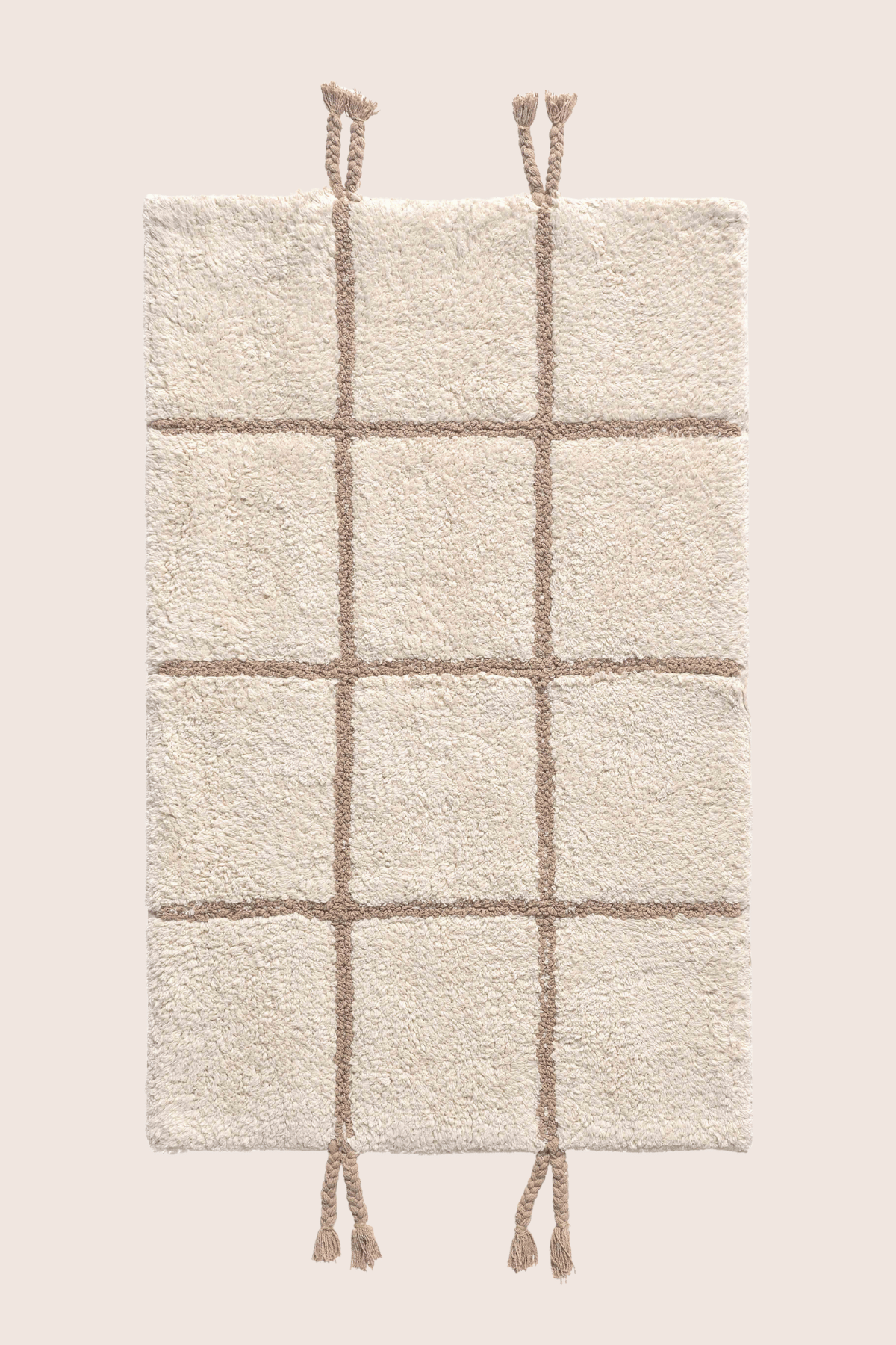 İRYA-Elani Tekli Banyo Paspası %100 Pamuk 50X80 Cm Bej-Paspas-4-Milagron.com