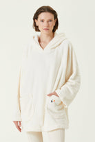 Irya-Es Parla Bloom Panço Ekru-Giyilebilir Battaniye-1-Milagron.com