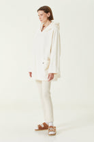 Irya-Es Parla Bloom Panço Ekru-Giyilebilir Battaniye-2-Milagron.com