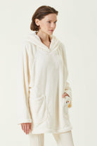 Irya-Es Parla Bloom Panço Ekru-Giyilebilir Battaniye-3-Milagron.com