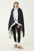 Irya-Es Parla Karmen Giyilebilir Battaniye Antrasit-Giyilebilir Battaniye-1-Milagron.com