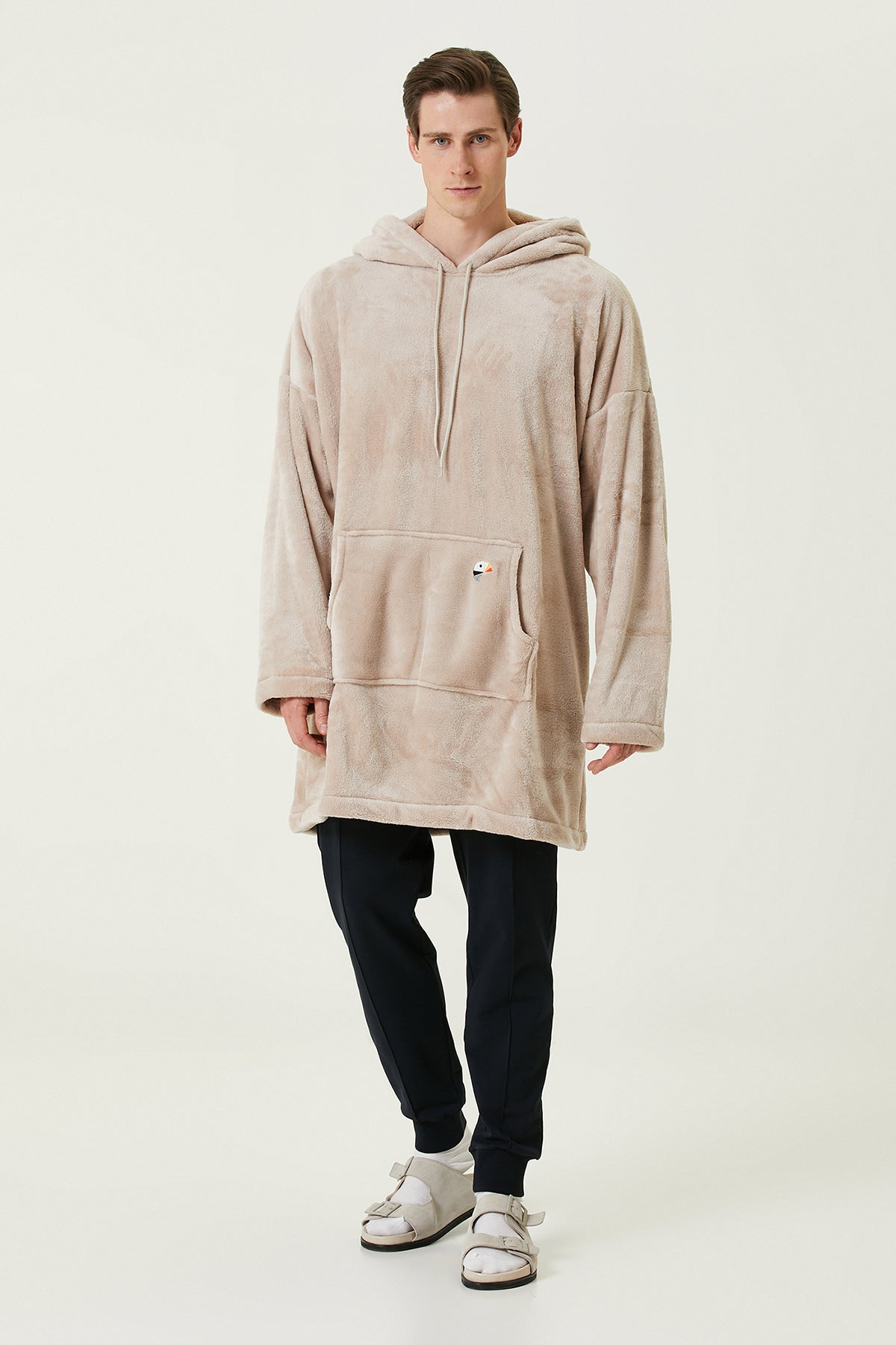 Irya-Es Parla Lexi Panço Bej-Giyilebilir Battaniye-1-Milagron.com