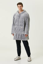 Irya-Es Parla Lexi Panço Gri-Giyilebilir Battaniye-1-Milagron.com