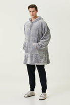 Irya-Es Parla Lexi Panço Gri-Giyilebilir Battaniye-4-Milagron.com