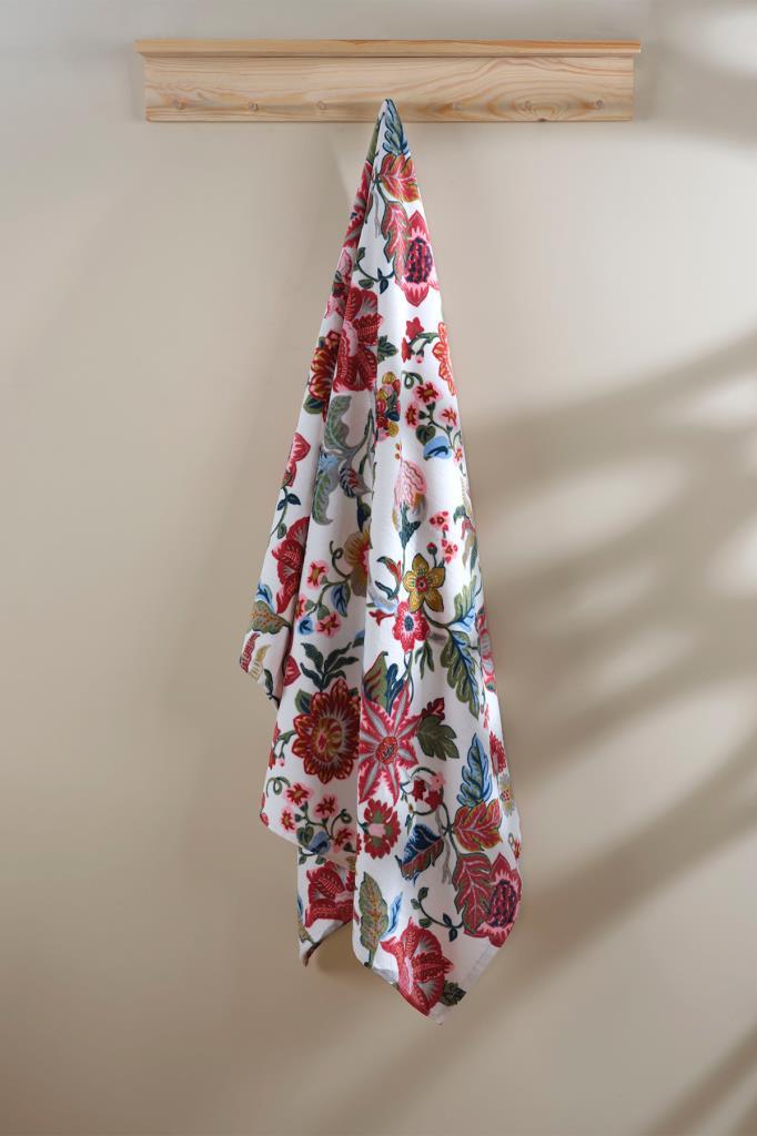Irya-Esley Baskılı Kadife Havlu Banyo Havlusu 100x150 Cm-Havlu-1-Milagron.com