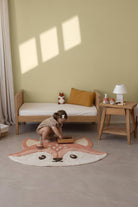 Foxie Tekli %100 Pamuk Çocuk Odası Halısı 95X120 Cm Kiremit