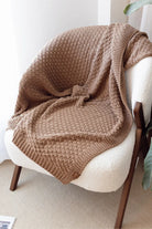 İRYA-Hazel Örme Battaniye 130X170 Kahverengi-Battaniye-2-Milagron.com
