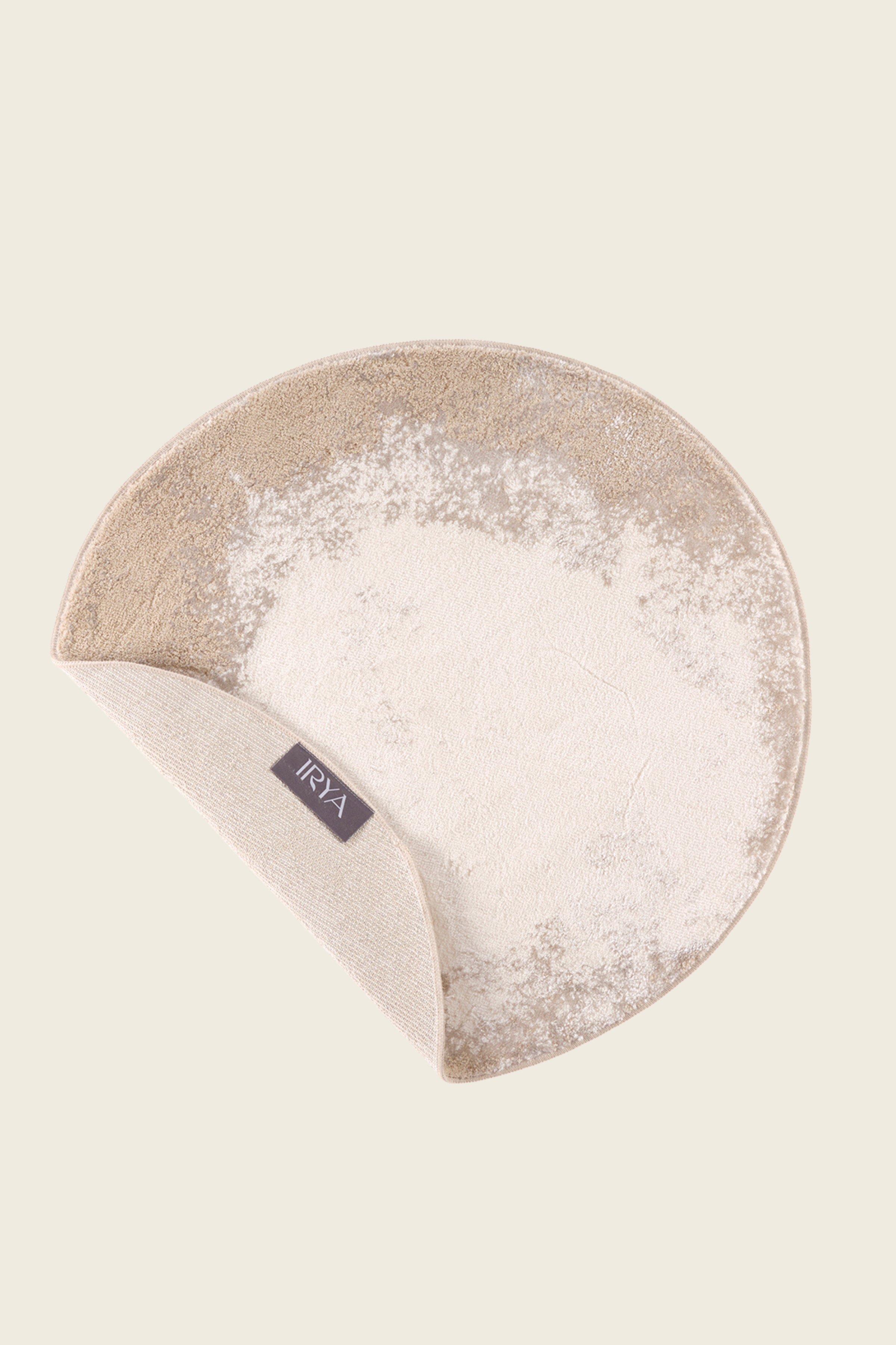 Irya-Hypnos Yuvarlak Banyo Paspası 70x70 Bej-Banyo Paspası-5-Milagron.com