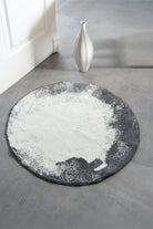 Irya-Hypnos Yuvarlak Banyo Paspası 70x70 Koyu Gri-Banyo Paspası-1-Milagron.com